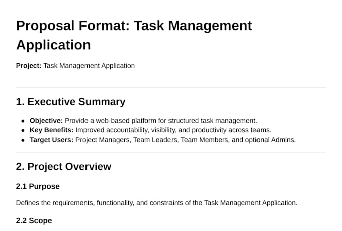 task and project management application